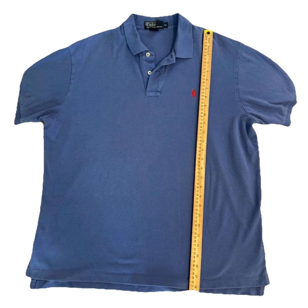 Polo Ralph Lauren Polo Shirt Men XL Blue Short Sleeve Pony Preppy - Picture 3 of 6